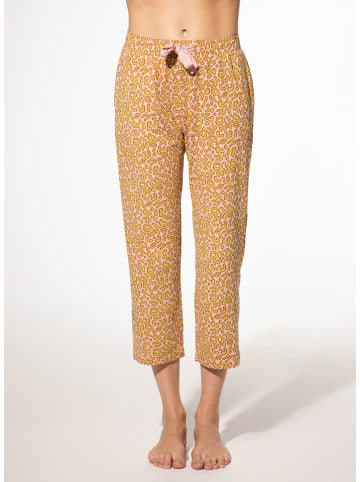 Pyjama-Shorts in Rosa/ Gelb