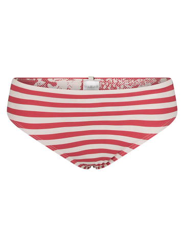 Bikini-Hose in Creme/ Rot