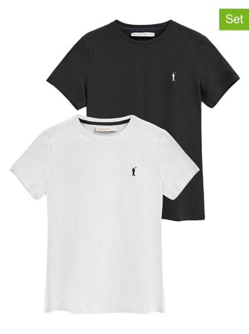 2er-Set: Shirts in Weiß/ Schwarz