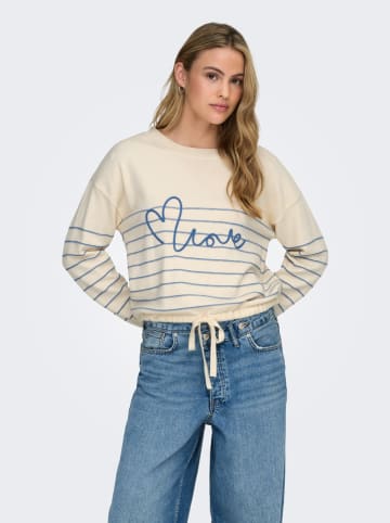Trui beige/lichtblauw