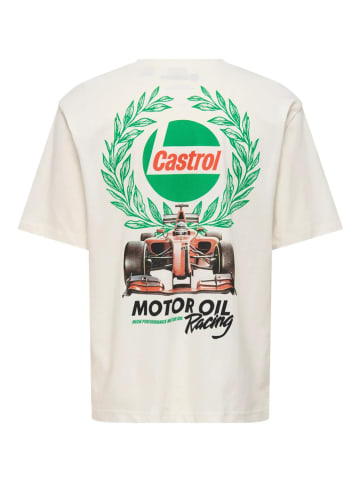 Koszulka "Castrol" w kolorze kremowym