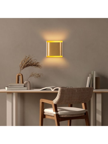 Lampa ścienna w kolorze złotym - 21 x 21 cm