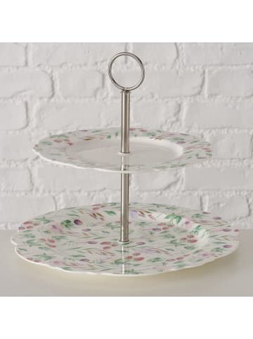 Etagere "Fantasy" in Weiß/ Grün/ Pink - (H)24 x Ø 27 cm