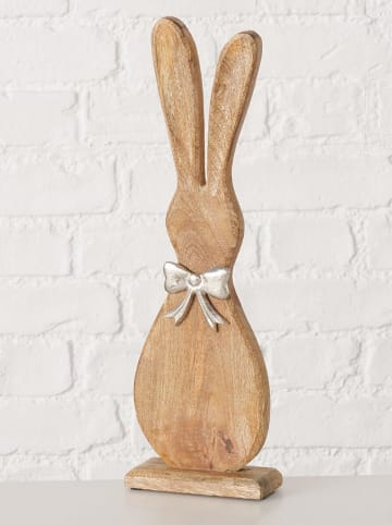 Dekoracja "Helmy" w kolorze jasnobrązowo-srebrnym - wys. 41 cm