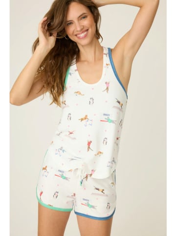 Pyjama-Oberteil in Creme