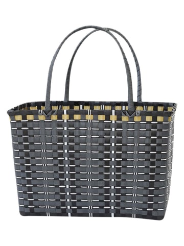 Shopper "Herry" in Schwarz/ Beige - (B)43 x (H)28 x (T)23 cm