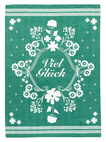 Ściereczka "Viel Glück" w kolorze miętowym do naczyń - 70 x 50 cm