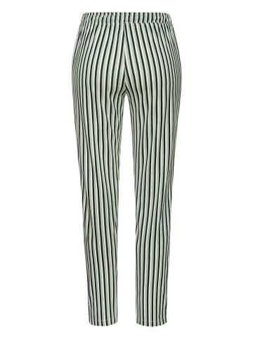 Pyjama-Hose in Grün/ Weiß
