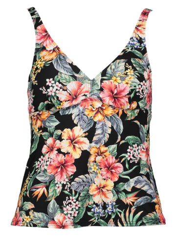 Koszulka tankini w kolorze czarnym ze wzorem