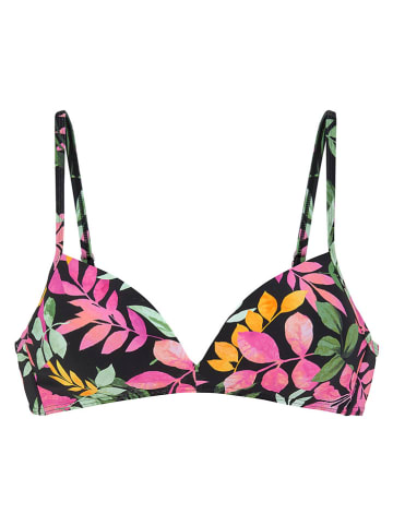 Biustonosz bikini w kolorze czarno-zielono-różowym