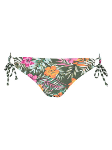 Bikini-Hose in Oliv/ Orange