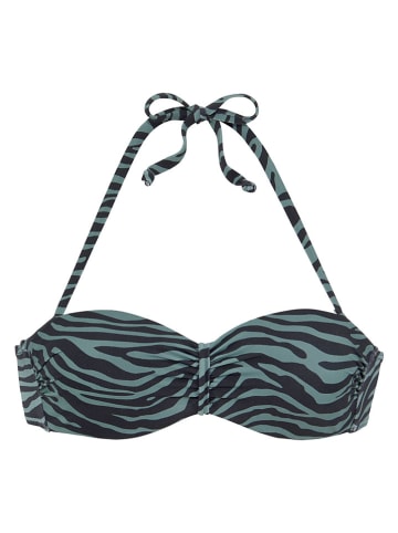 Biustonosz bikini w kolorze czarno-oliwkowym