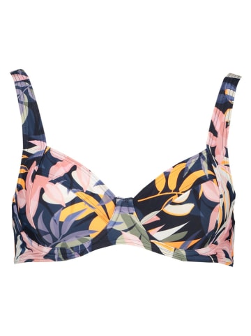 Bikinitop donkerblauw/lichtroze