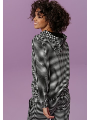 Hoodie zwart/wit