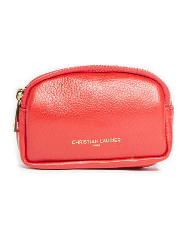 Leren portemonnee "Tamar" rood - (B)15 x (H)9,5 x (D)4 cm