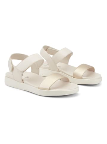 Sandalen in Beige/ Gold