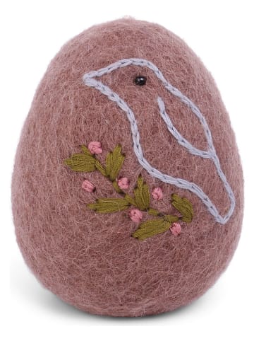 Figurka dekoracyjna "Egg" w kolorze fioletowym - wys. 9 x Ø 6 cm