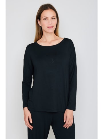 Pyjama-Oberteil in Schwarz