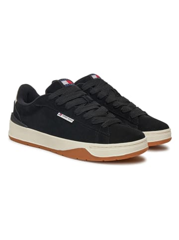 Leder-Sneakers in Schwarz