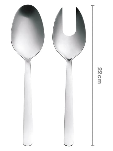 2tlg. Set: Salatbesteck in Silber - (L)22 cm