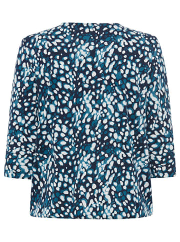 Blouse donkerblauw/turquoise