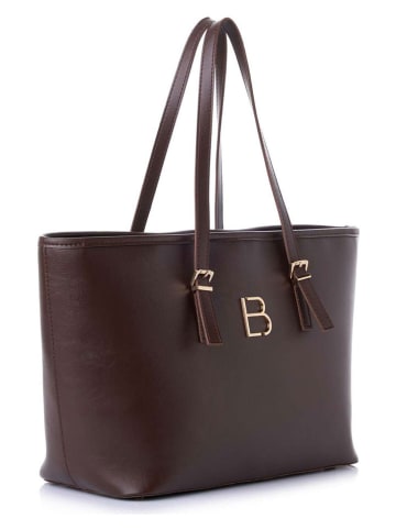 Shopper bag "Aria" w kolorze brązowym - 42 x 25 x 15 cm