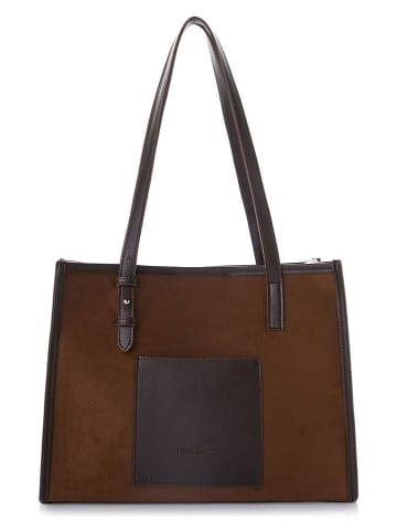 Torebka "Piacenza" w kolorze brązowym - 36 x 27 x 12 cm