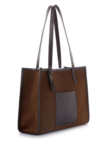 Torebka "Piacenza" w kolorze brązowym - 36 x 27 x 12 cm