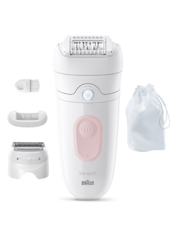 Depilator "Silk-épil 5 SE5-030" w kolorze biało-jasnoróżowym