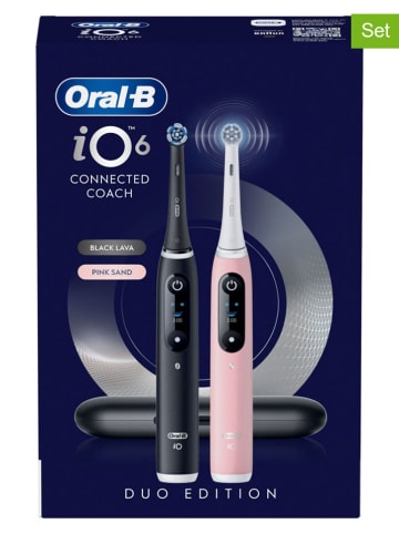 2-delige set: elektrische tandenborstels "Oral-B iO Series 6" roze/zwart