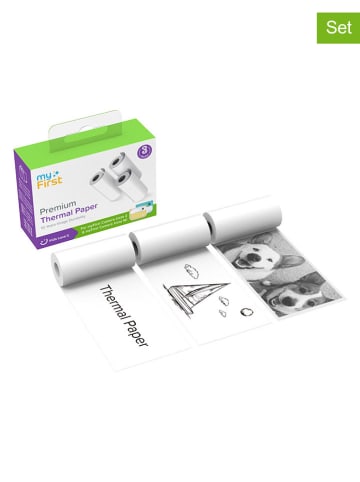 3er-Set: Thermopapier-Rollen in Weiß - (L)360 x (B)5,7 cm