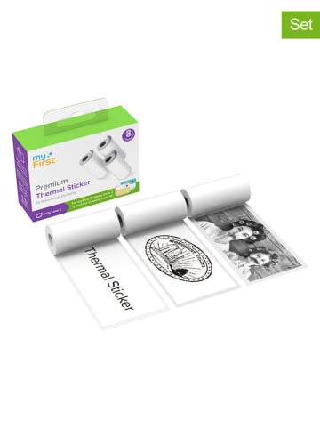 3er-Set: Aufkleber-Rollen in Weiß - (L)360 x (B)5,7 cm