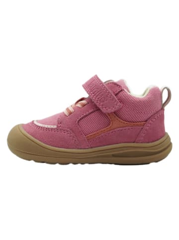 Leren loopleerschoenen roze