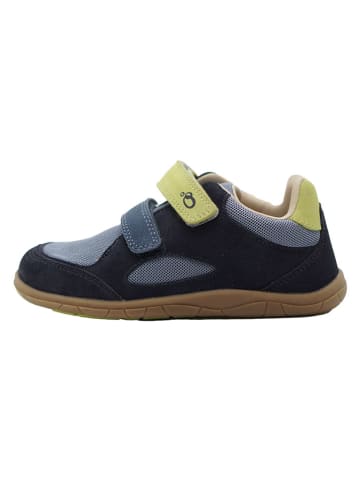 Skórzane buty barefoot w kolorze granatowym