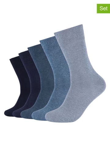 5-delige set: sokken lichtblauw/blauw/donkerblauw