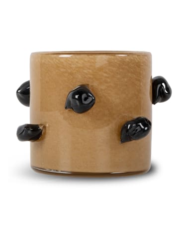 Kerzenhalter "Arlo" in Beige - (H)10 x Ø 10 cm