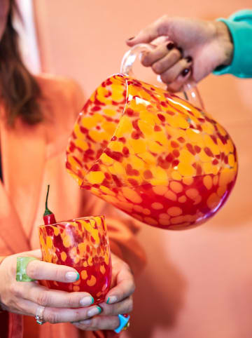 2er-Set: Trinkgläser "Messy" in Orange - 300 ml