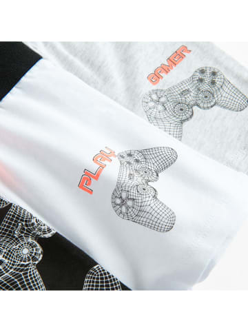 5er-Set: Boxershorts in Schwarz/ Weiß/ Orange