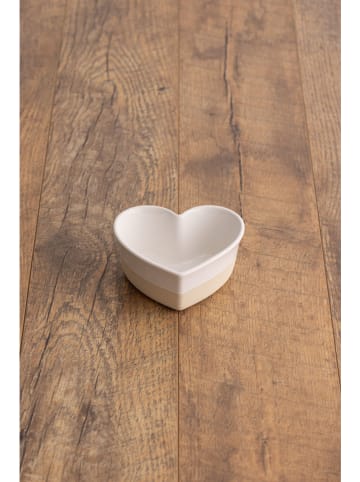 Auflaufform in Weiß/ Beige - (B)12 x (H)6,5 x (T)14 cm