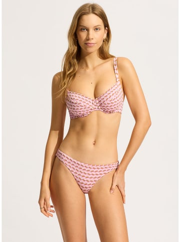 Bikini-Hose in Rosa/ Creme