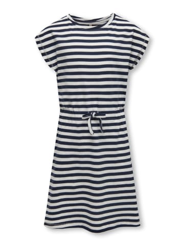 Kleid "May" in Dunkelblau/ Weiß