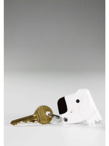 Schlüsselanhänger ''Fetch My Keys'' in Weiß - (L)4,5 cm