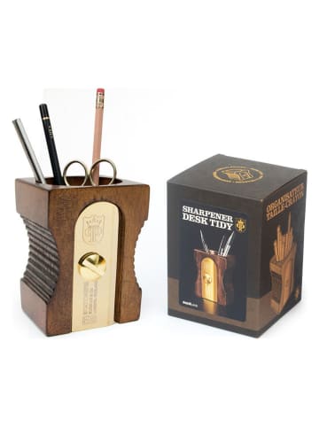 Stiftehalter ''Sharpener'' in Braun - (B)8,5 x (H)12 x (T)8,5 cm