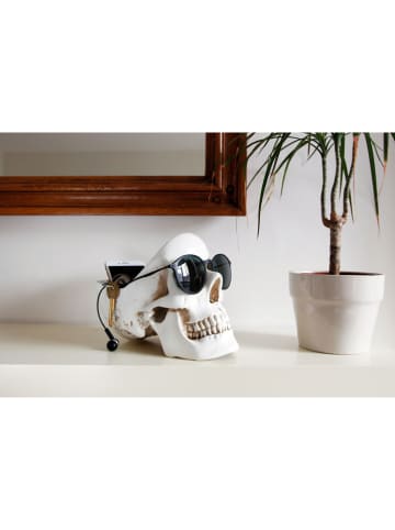 Dekoschale ''Skull Tidy'' in Weiß - (B)12,5 x (H)21,5 x (T)16 cm