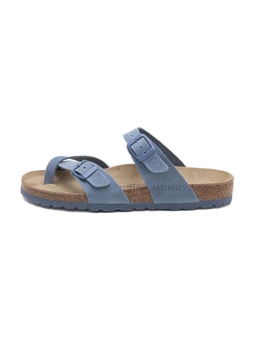 Leder-Zehentrenner in Hellblau