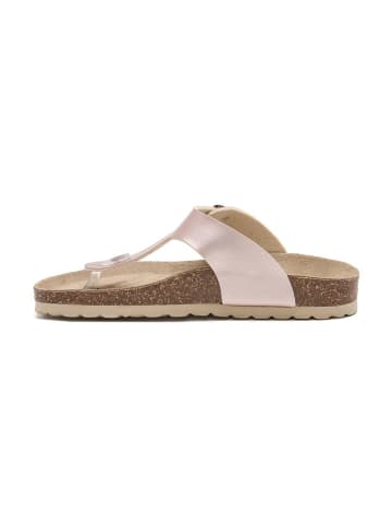 Leder-Zehentrenner in Rosa in Rosa