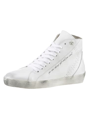 Leder-Sneakers in Weiß
