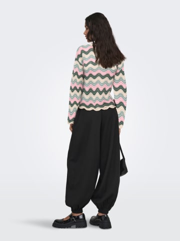 Sweter w kolorze jasnoróżowo-kremowo-zielonym