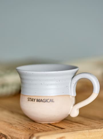 Tasse "Claire" in Hellgrau/ Beige - 450 ml
