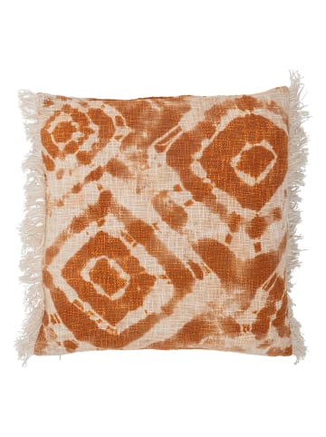 Kissen "Ester" in Creme/ Orange - (L)50 x (B)50 cm